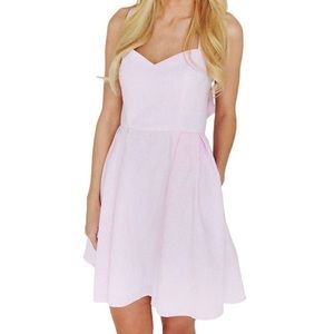 Lauren James Pink Seersucker Livingston Dress